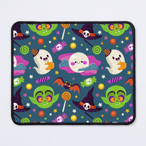 Item preview, Halloween Pattern with Monsters, Ghosts & Candy Eyeballs designed and sold by NicolaZhukov.