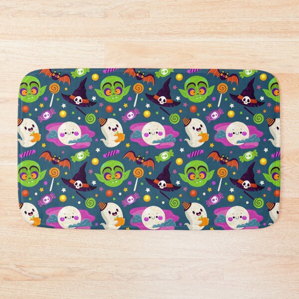 Item preview, Halloween Pattern with Monsters, Ghosts & Candy Eyeballs designed and sold by NicolaZhukov.