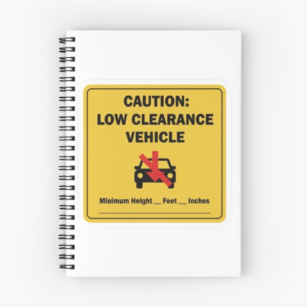 Aperçu de l'œuvre Autocollant d'avertissement de faible hauteur personnalisable : Avertissement automobile - créée et vendue par InfmsCorp.