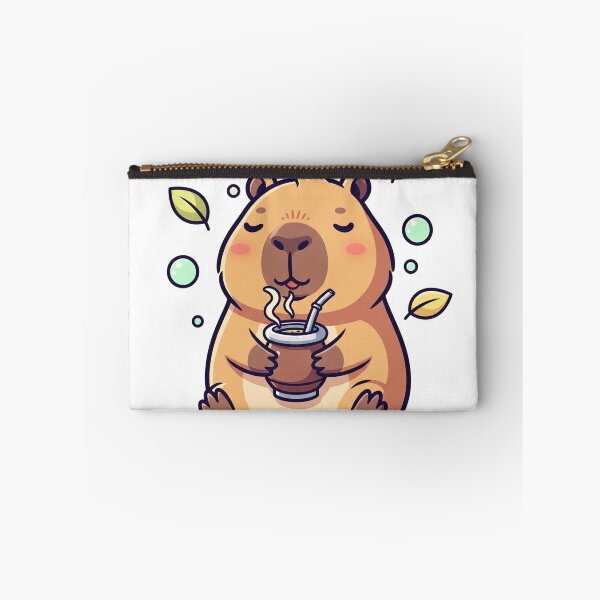 Item preview, Cute Capybara Drinking Yerba Maté – Cozy Kawaii designed and sold by odausui.