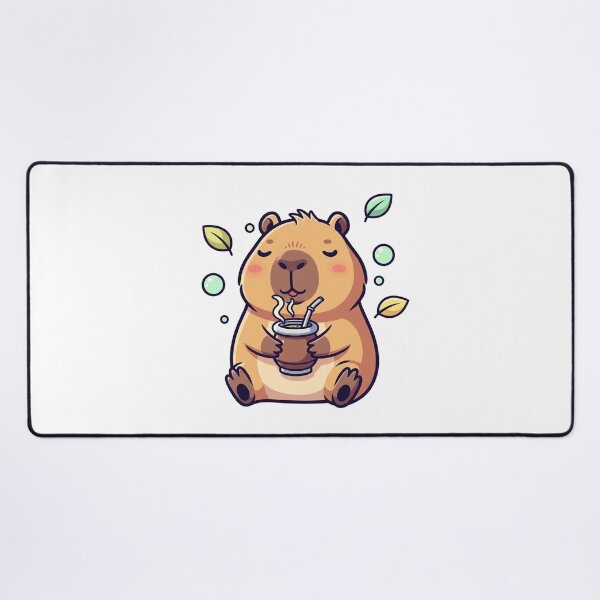 Item preview, Cute Capybara Drinking Yerba Maté – Cozy Kawaii designed and sold by odausui.
