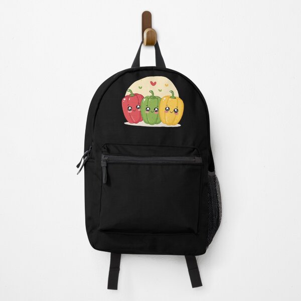 Item preview, Cute Kawaii Bell Pepper Trio | Red, Green & Yellow Cartoon Veggies designed and sold by VividOrganica.