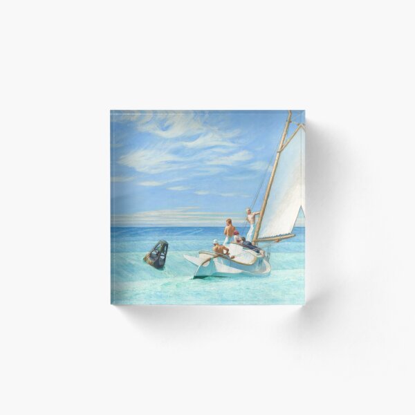 Edward Hopper Ground Swell 1939 Painting | Sailing Boats Sails Acrylic Block