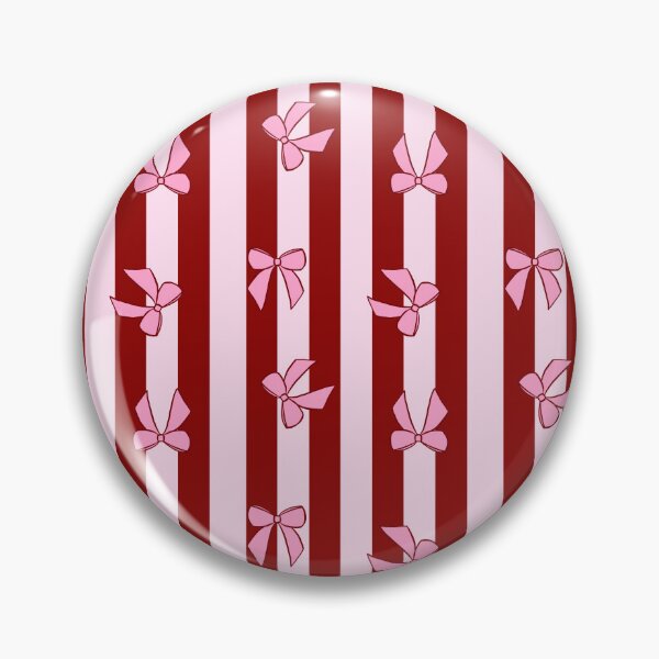 Item preview, Pink and Burgundy Red Bows and Stripes Pattern designed and sold by OneThreeSix.