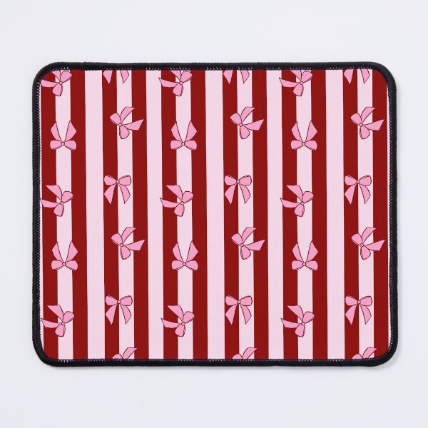 Item preview, Pink and Burgundy Red Bows and Stripes Pattern designed and sold by OneThreeSix.
