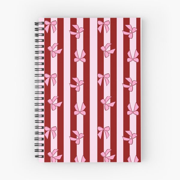 Item preview, Pink and Burgundy Red Bows and Stripes Pattern designed and sold by OneThreeSix.