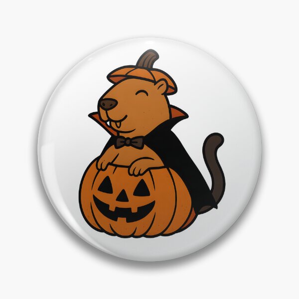 Item preview, Cute Capybara in Giant Pumpkin Halloween designed and sold by Pixcelcosmic.