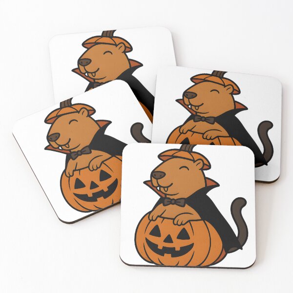 Item preview, Cute Capybara in Giant Pumpkin Halloween designed and sold by Pixcelcosmic.