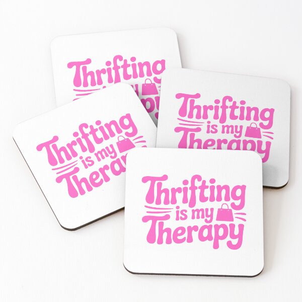 Item preview, Thrifting Is My Therapy! Pink Thrifting Girl designed and sold by PMCreative.