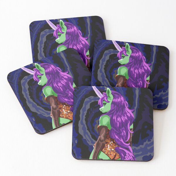 Item preview, Unicorn Singer in Sequence Dress, Glancing  Toward  Backstage designed and sold by KlakkDrawsStuff.