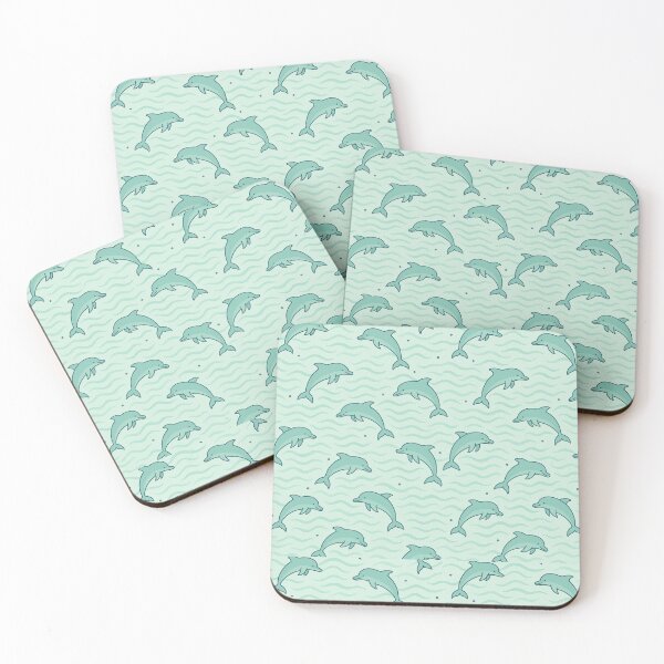 Item preview, Cute Dolphin Pattern Ocean Waves designed and sold by SoftWavesStudio.