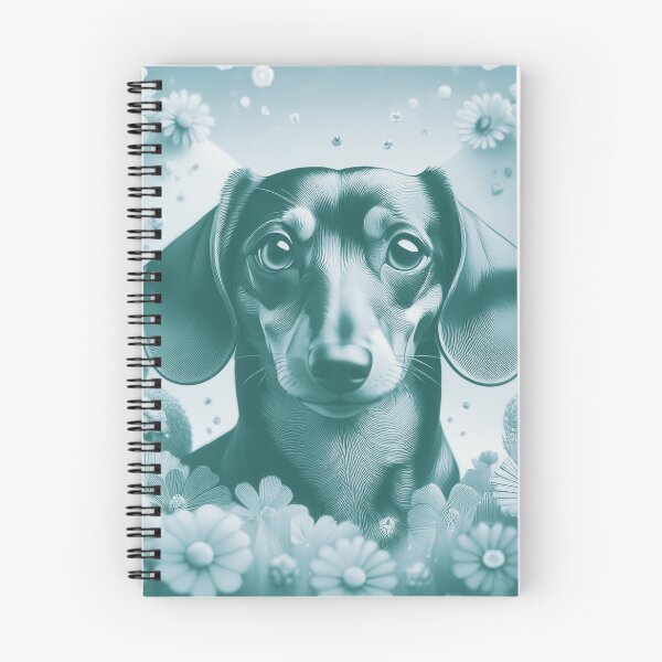 Item preview, Dottie Dachshund Teal Duotone designed and sold by Kate Anderson Art.