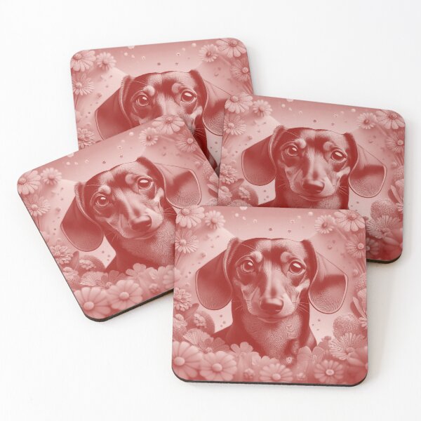 Item preview, Dottie Dachshund Soft Brown Duotone designed and sold by Kate Anderson Art.