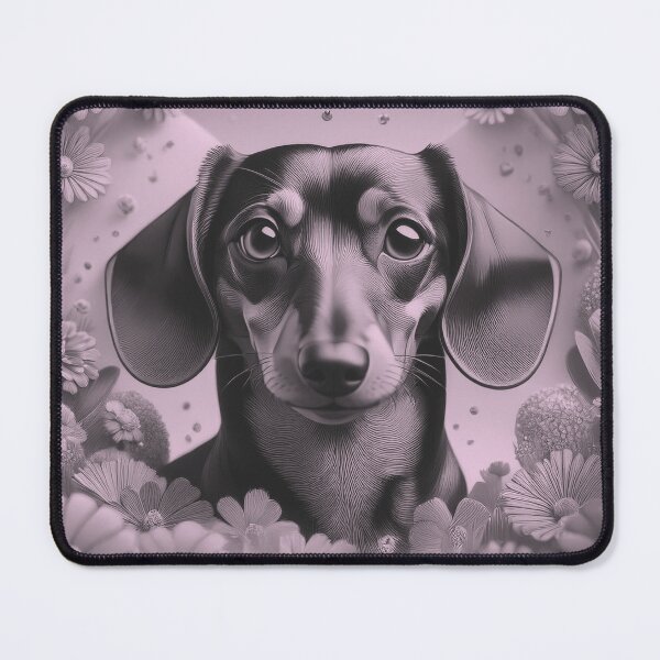 Item preview, Dottie Dachshund Soft Pink Duotone designed and sold by Kate Anderson Art.