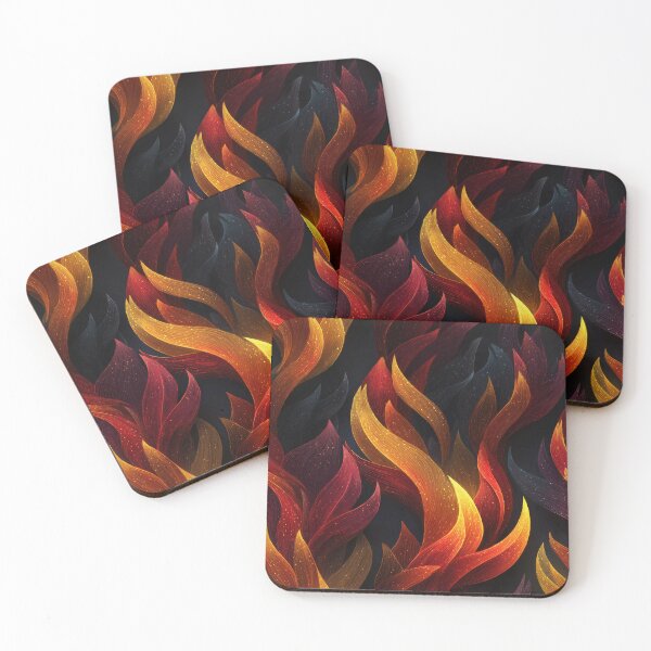 Item preview, Fire Pattern Design – Stylized Flame Wave Pattern Illustration designed and sold by Meiersbeste.
