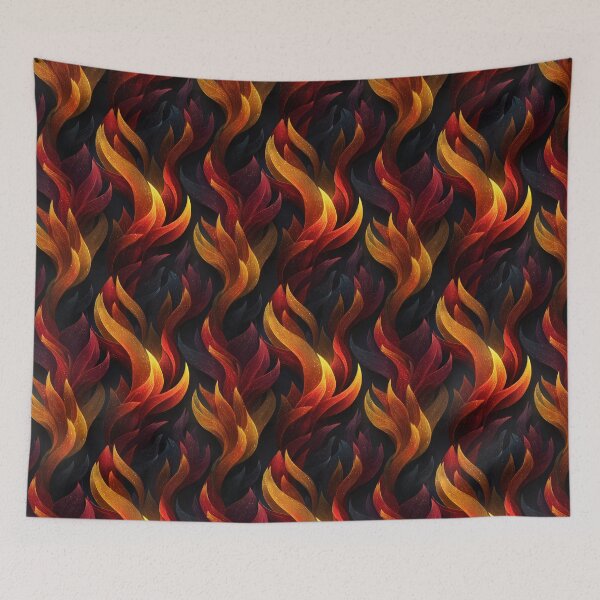 Item preview, Fire Pattern Design – Stylized Flame Wave Pattern Illustration designed and sold by Meiersbeste.