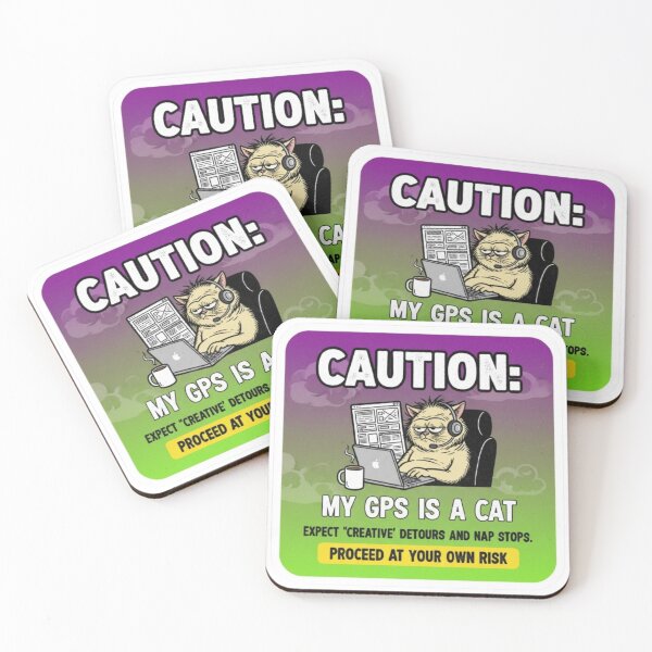 Item preview, My GPS is a Cat : Automotive Warning -  designed and sold by InfmsCorp.