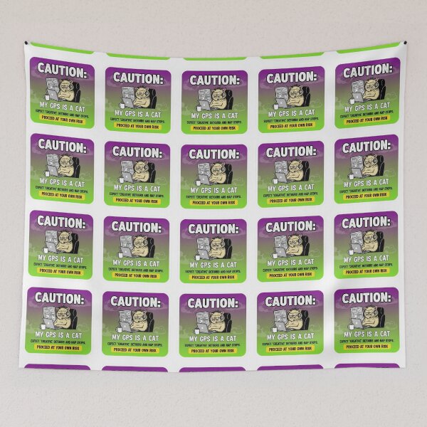 Item preview, My GPS is a Cat : Automotive Warning -  designed and sold by InfmsCorp.