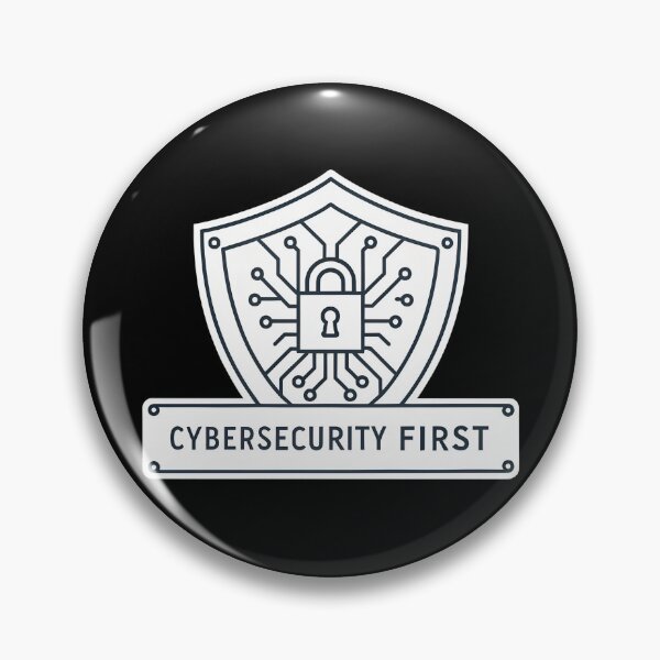 Item preview, Cybersecurity Shield Emblem – Minimalist Circuit Design designed and sold by VividOrganica.