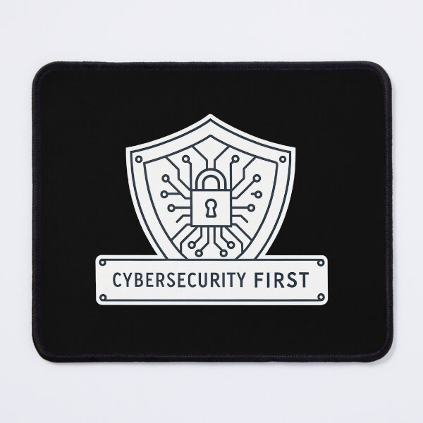 Item preview, Cybersecurity Shield Emblem – Minimalist Circuit Design designed and sold by VividOrganica.