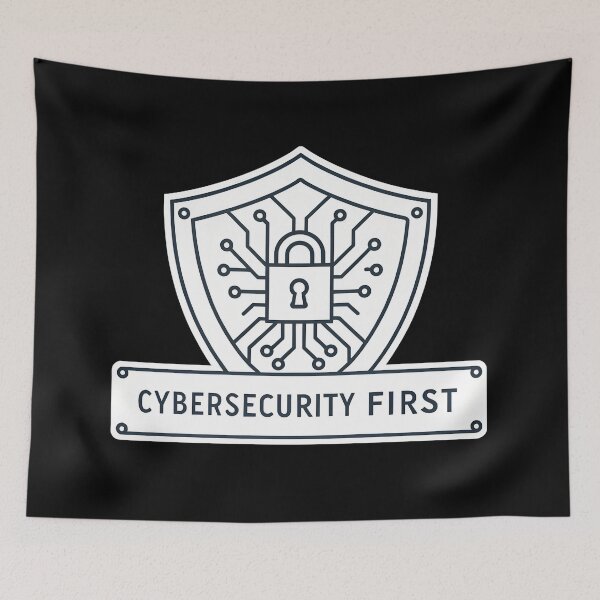 Item preview, Cybersecurity Shield Emblem – Minimalist Circuit Design designed and sold by VividOrganica.