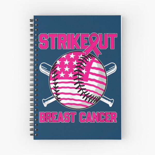 Item preview, American Flag Strikeout Breast Cancer Baseball designed and sold by SimonisJunior.