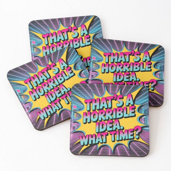 Item preview, Retro Vaporwave Funny Quote Horrible Idea Party Shirt   designed and sold by EchoAtelier.