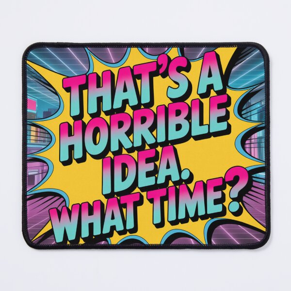 Item preview, Retro Vaporwave Funny Quote Horrible Idea Party Shirt designed and sold by EchoAtelier.
