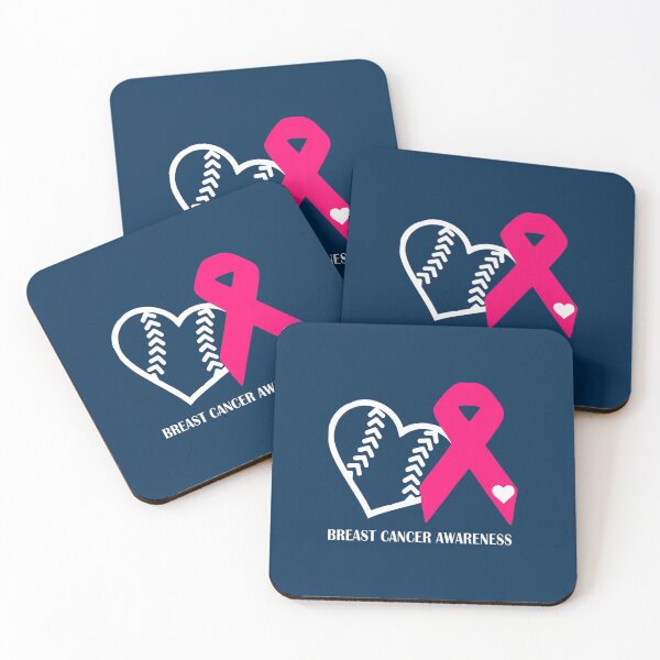 Item preview, Baseball Heart Pink Ribbon Breast Cancer Awareness designed and sold by SimonisJunior.
