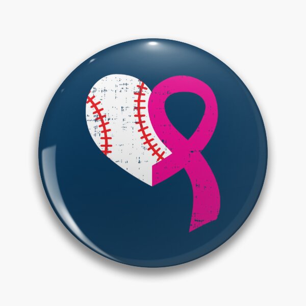 Item preview, Baseball Heart Pink Ribbon Cool Breast Cancer Awareness Gift Pullover Hoodie designed and sold by SimonisJunior.