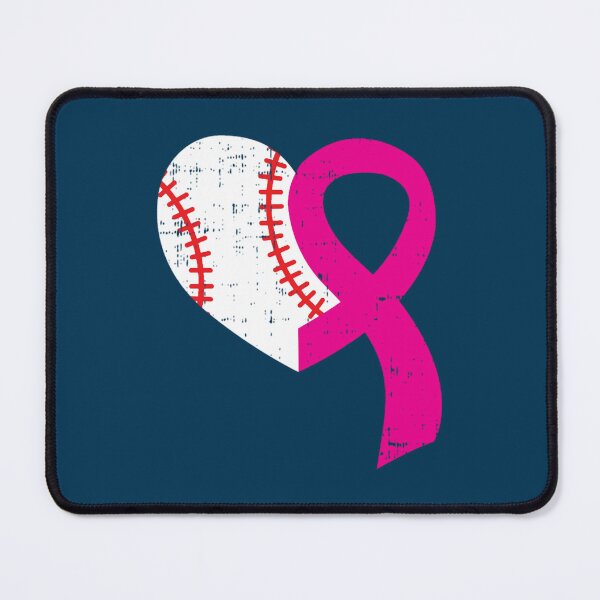 Item preview, Baseball Heart Pink Ribbon Cool Breast Cancer Awareness Gift Pullover Hoodie designed and sold by SimonisJunior.