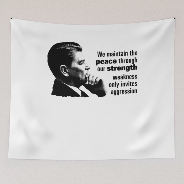 Item preview, Reagan - Peace Through Strength quote  	 designed and sold by mnjkoalh28.