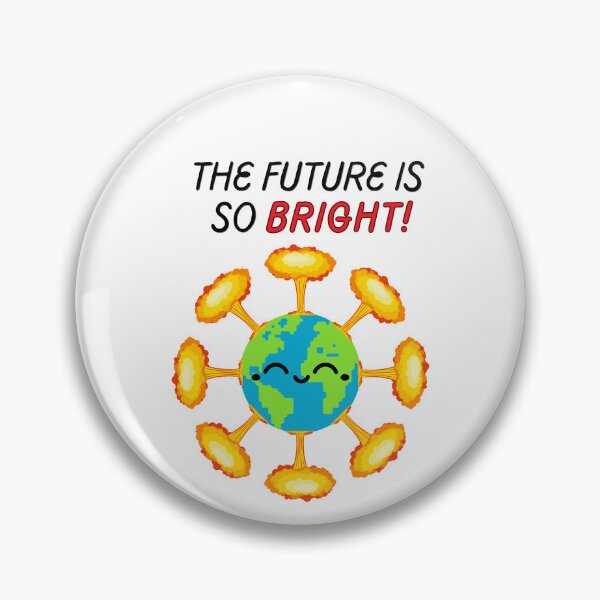 Item preview, The future is so bright! funny atomic bombs explosions cartoon retro nuclear humor designed and sold by SkeletonsDanger.