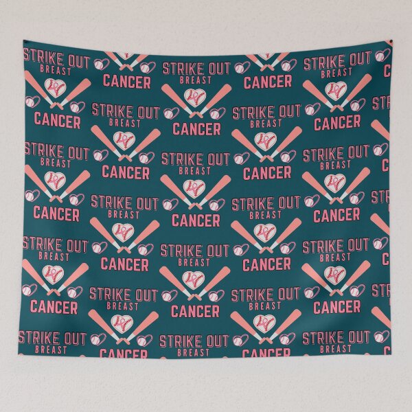 Item preview, Baseball Pink Ribbon Cancer Strike Out Breast Cancer Vintage Groovy Fight Cancer AwarenessT designed and sold by SimonisJunior.