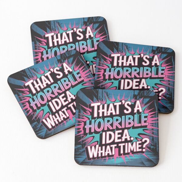 Item preview, Retro Neon Funny Quote Horrible Idea Party Shirt  designed and sold by EchoAtelier.