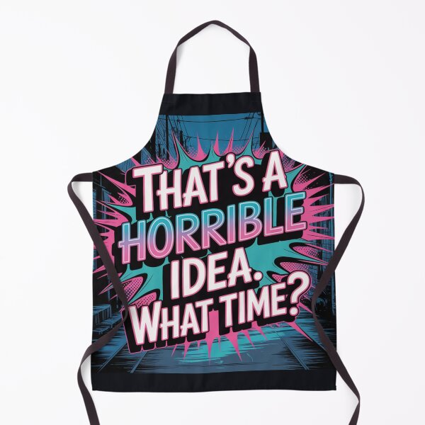 Item preview, Retro Neon Funny Quote Horrible Idea Party Shirt designed and sold by EchoAtelier.