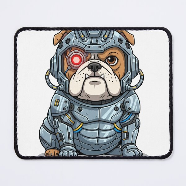 Item preview, Cyberpunk Bulldog Robot Illustration designed and sold by sanjustudio.