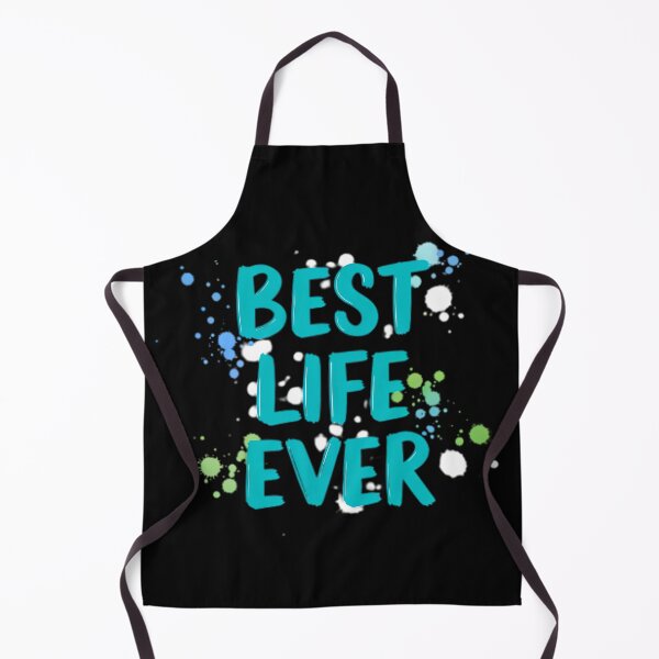 Item preview, Best Life Ever Teal Brush Script Typography with Paint Splatter designed and sold by Linework Studio.