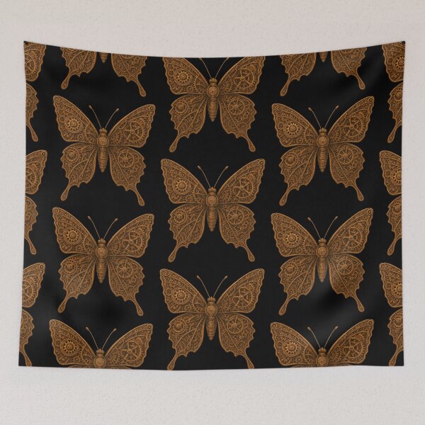 Item preview, Mechanical Butterfly T-Shirt – Steampunk Gear Wings Design designed and sold by HAFIZ-DP.