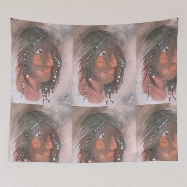 Item preview, A young Cherokee man remembering When? designed and sold by RealPainter.
