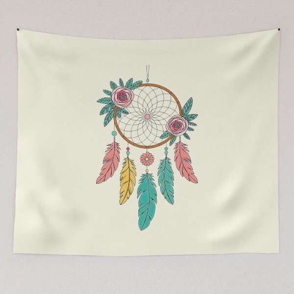 Item preview, Boho Dreamcatcher with Flowers designed and sold by VibrArtco.