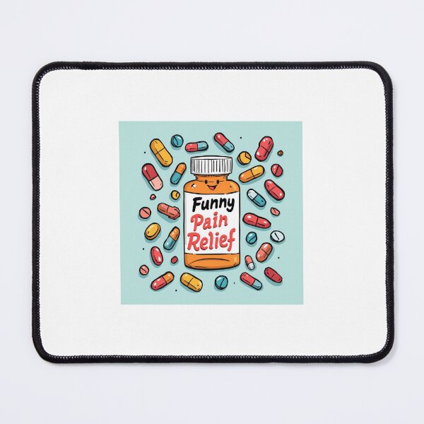 Item preview, Funny Pain Relief Parody Design – Medicine Humor Art designed and sold by Arshiya-4.