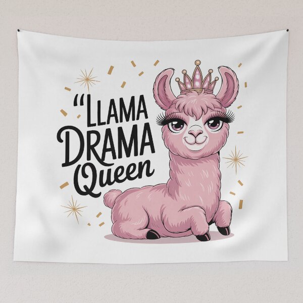 Item preview, Llama Drama Queen designed and sold by Haji  Kamora.