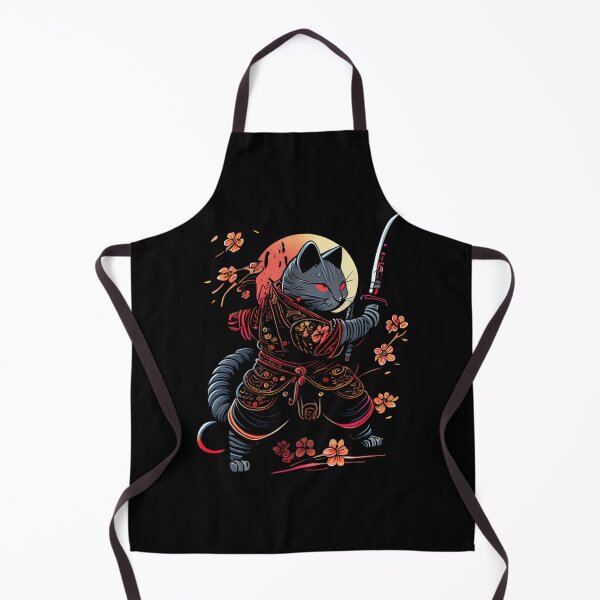 Artikelvorschau, Japanischer Samurai-Ninja-Katzen-Kawaii-Tattoo-Druck entworfen und verkauft von aqnkkalw83.