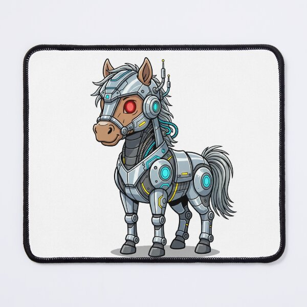 Item preview, Futuristic Cyborg Horse Robot Illustration designed and sold by sanjustudio.