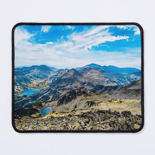 Item preview, Majestic Mountain Panorama with Alpine Lakes – Rila Mountains designed and sold by Aurora Prints.