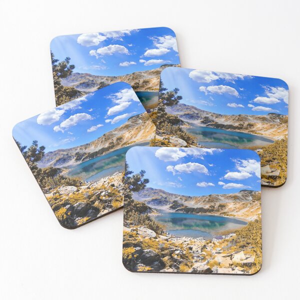 Item preview, Autumn Over a Mountain Lake – Turquoise Waters & Golden Slopes designed and sold by Aurora Prints.