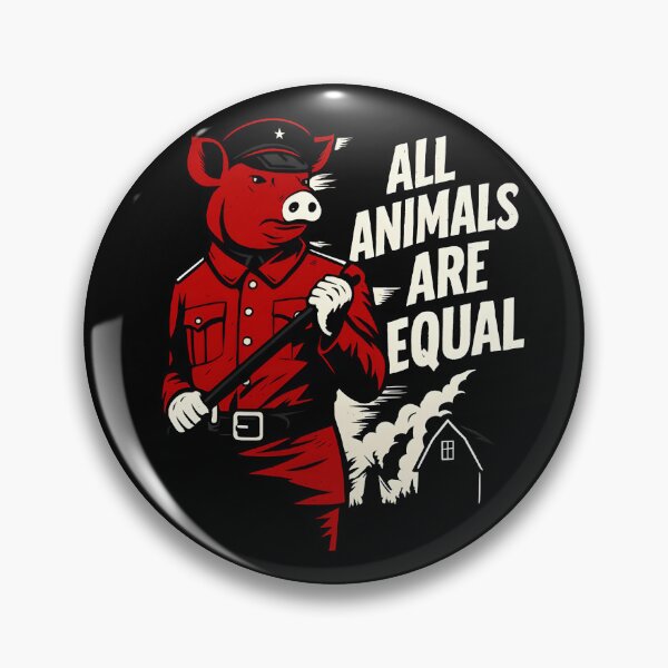 Item preview, All Animals Are Equal – Ironic Power in Red designed and sold by shoppingtshirts.