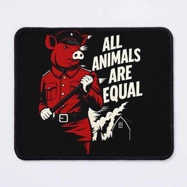 Item preview, All Animals Are Equal – Ironic Power in Red designed and sold by shoppingtshirts.