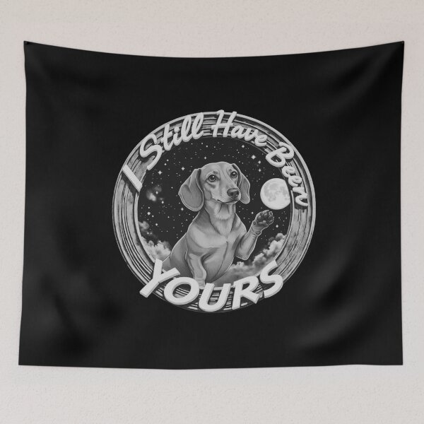 Item preview, Dachshund Under Moonlight With Loving Quote designed and sold by e-camelleone.